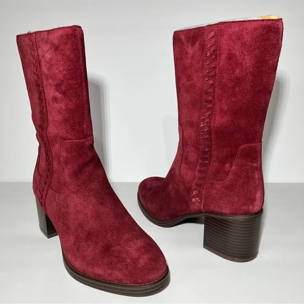 Vince Camuto Zelcinna Water-Repellent Mid-Shaft Suede Boots - Picture 2 of 7